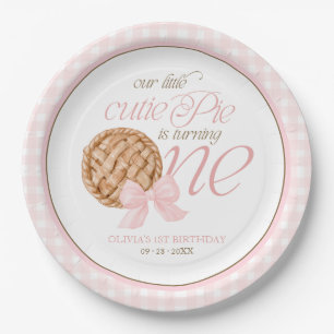 Our Little Cutie Pie Is Turning One Paper Plate
