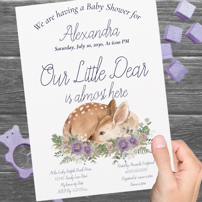 Our little Dear Deer Purple Floral Baby Girl  (Creator Uploaded)