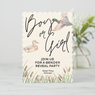 Our Little Duck Gender Reveal Invitation