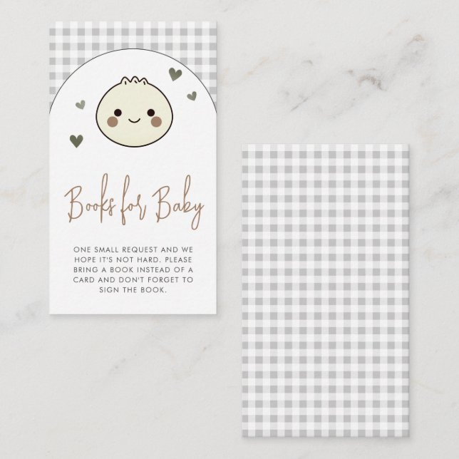 Our Little Dumpling Books for Baby Baby Shower Enclosure Card (Front/Back)
