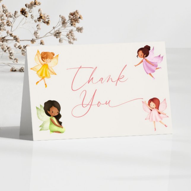 Our Little Fairy Enchanted Garden Birthday Party Thank You Card (Creator Uploaded)