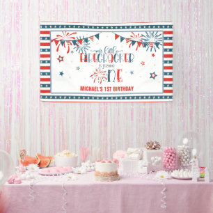 Our Little Firecracker 1st Birthday Banner