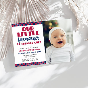 Our Little Firecracker is Turning One Invitation