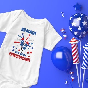 “Our Little Firecracker” Personalised  Baby Bodysuit