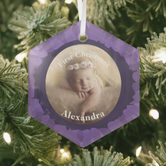 Our Little Gerber Baby Photo Ornament -Grape