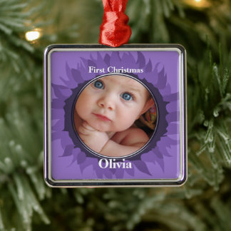 Our Little Gerber Baby Photo Ornament -Grape