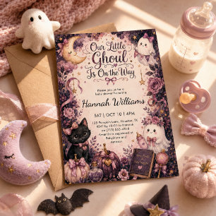 Our Little Ghoul Halloween Baby Shower Invitation