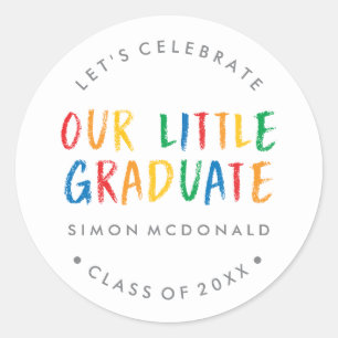 OUR LITTLE GRADUATE   GRADUATION PARTY STICKER