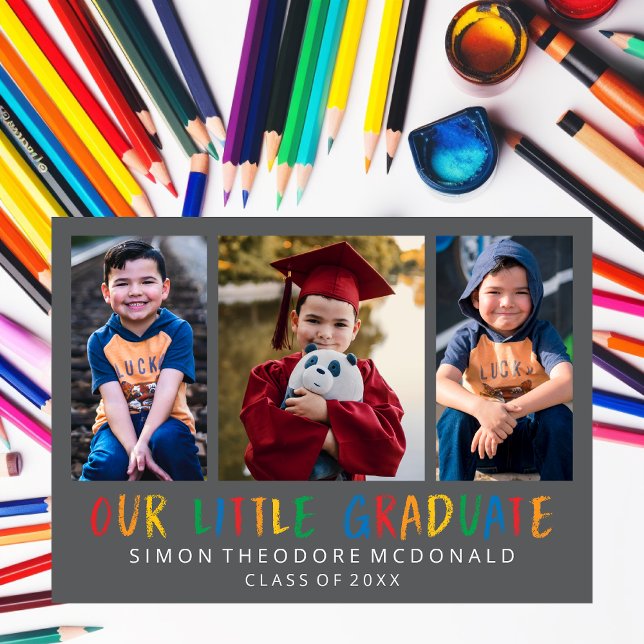 OUR LITTLE GRADUATE PHOTO COLLAGE GRAD INVITATION (Creator Uploaded)
