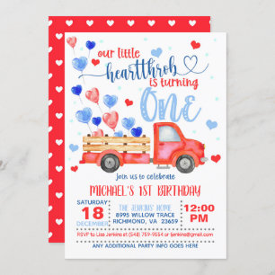 Our Little Heartthrob is Turning ONE Invitation