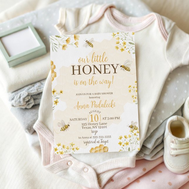 Our Little Honey Baby Shower Invitation (Creator Uploaded)