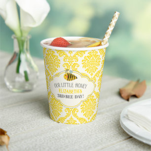 Our Little Honey Bee Birthday Paper Cups