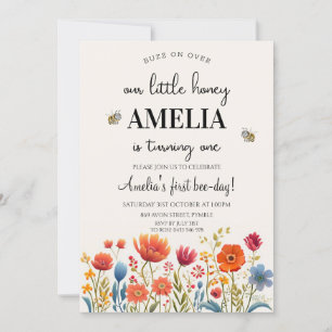  Our Little Honey First Birthday  Invitation