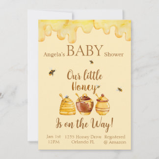 Our Little Honey Is On The Way! Baby Shower Card