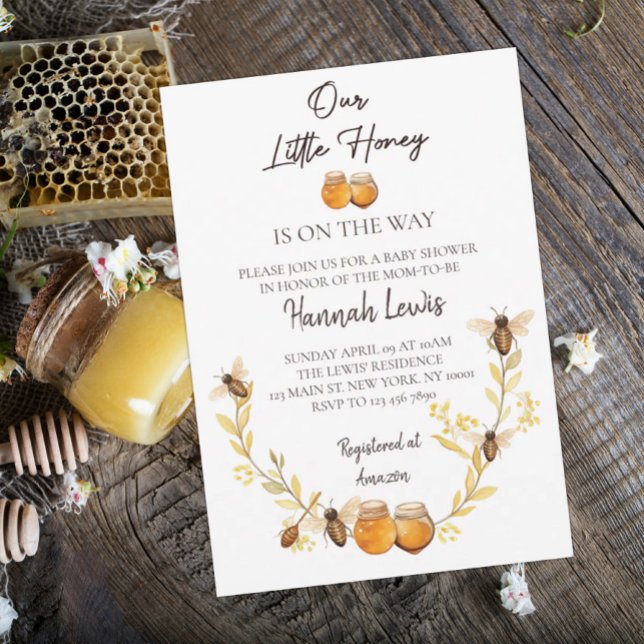 Our Little Honey is on the Way Baby Shower Invitation (Creator Uploaded)