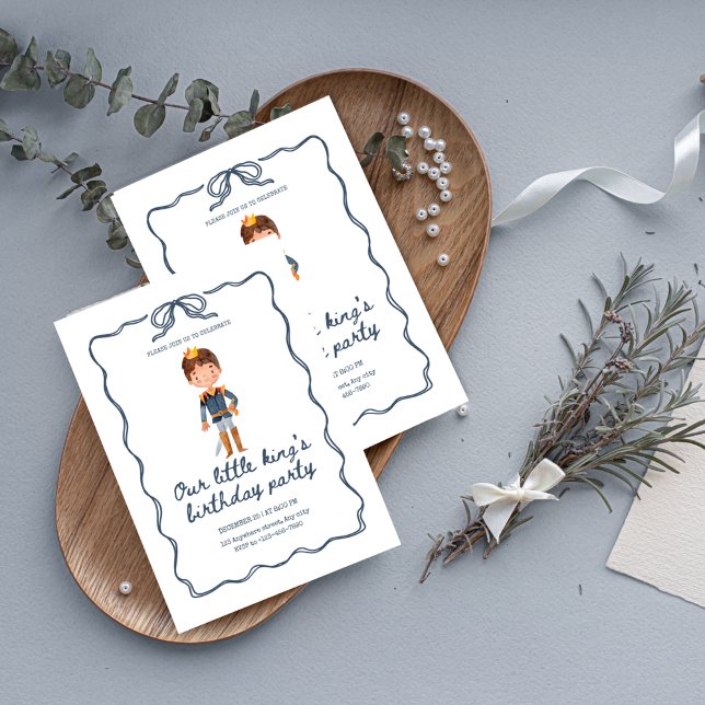 Our Little King 1st Birthday Party Invitation (Creator Uploaded)