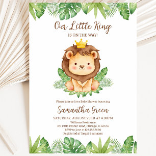 Our Little King Lion Baby Shower Invitation