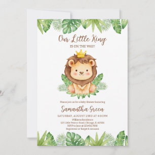 Our Little King Lion Baby Shower Invitation