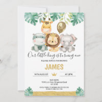 Our Little King Lion Crown Safari 1st Birthday