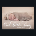 Our Little Lady | Birth Announcement<br><div class="desc">Other colours and styles available in our shop! ©Fine & Dandy Paperie</div>