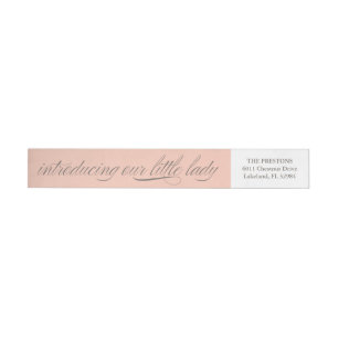Our Little Lady Birth Announcement Address Label