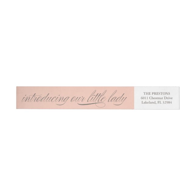 Our Little Lady Birth Announcement Address Label (Individual)