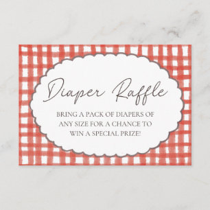 Our Little Love Bug Baby Shower Diaper Raffle Card