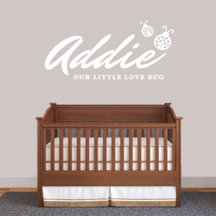 Our Little Love Bug Kid's Name Large Wall Decal