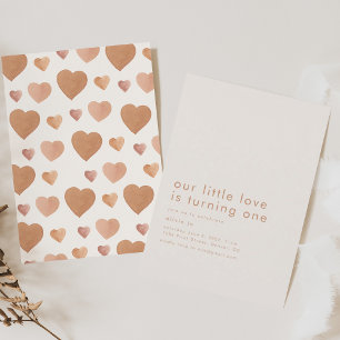 Our Little Love is Turning One Birthday Invite