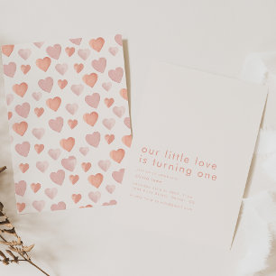 Our Little Love is Turning One Birthday Invite