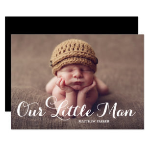 Our Little Man Birth Announcement