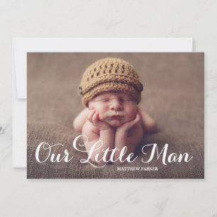 Our Little Man   Birth Announcement