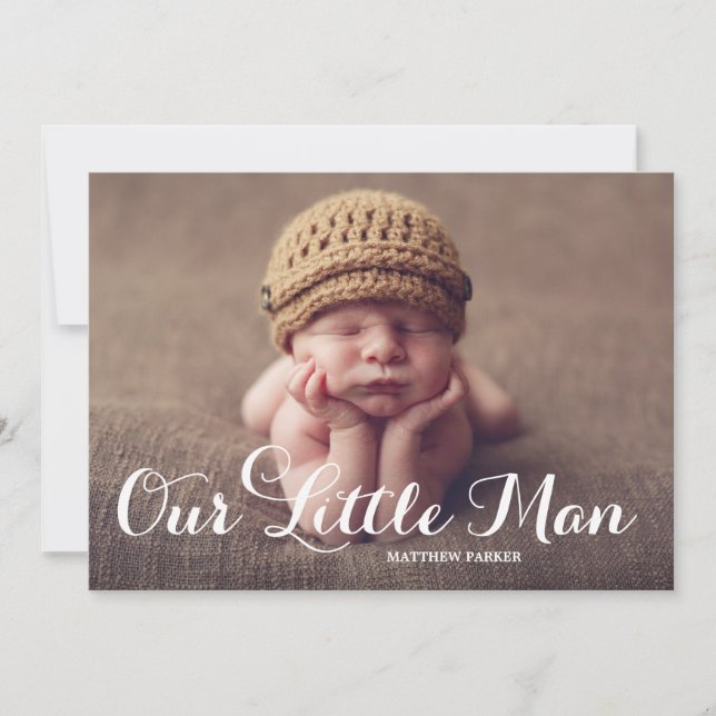 Our Little Man | Birth Announcement (Front)
