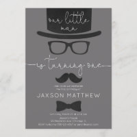 Our Little Man boy 1st birthday party