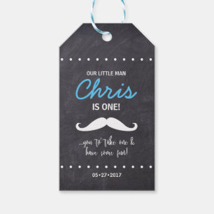 Our Little Man is one! "Moustache' you to take one Gift Tags