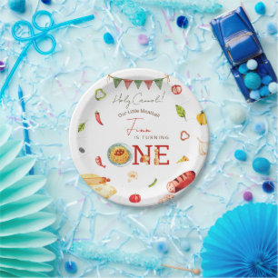 Our Little Meatball 1st Birthday Paper Plate