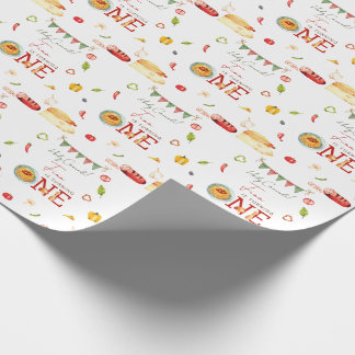 Our Little Meatball 1st Birthday Wrapping Paper