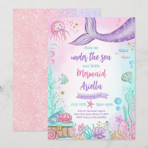 Our Little Mermaid Birthday Invitation