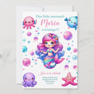 Our Little Mermaid Birthday Party Invitation