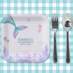 Our Little Mermaid  Fun Birthday Party  Paper Plate