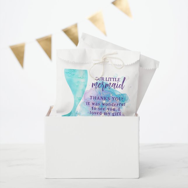 Our Little Mermaid Photo Birthday Party Favour Bags (Party)