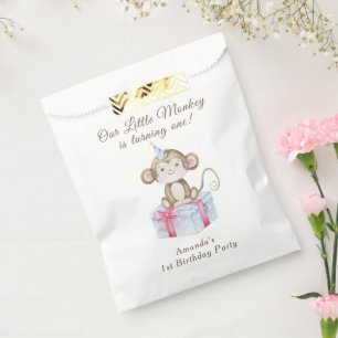 Our Little Monkey First Birthday Favour Bags
