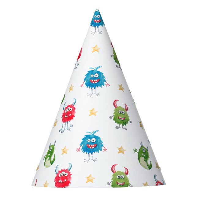 Our Little Monster Birthday Party Party Hat (Front)