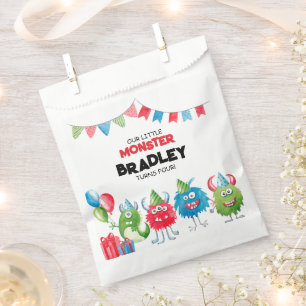 Our Little Monster   Photo Birthday Party Favour Bags
