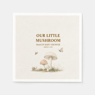 Our Little Mushroom Baby Shower Paper Napkin