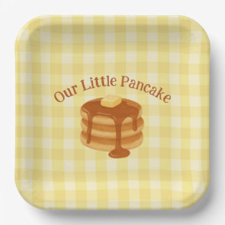 Our Little Pancake Brunch Theme Baby Shower Paper Plate
