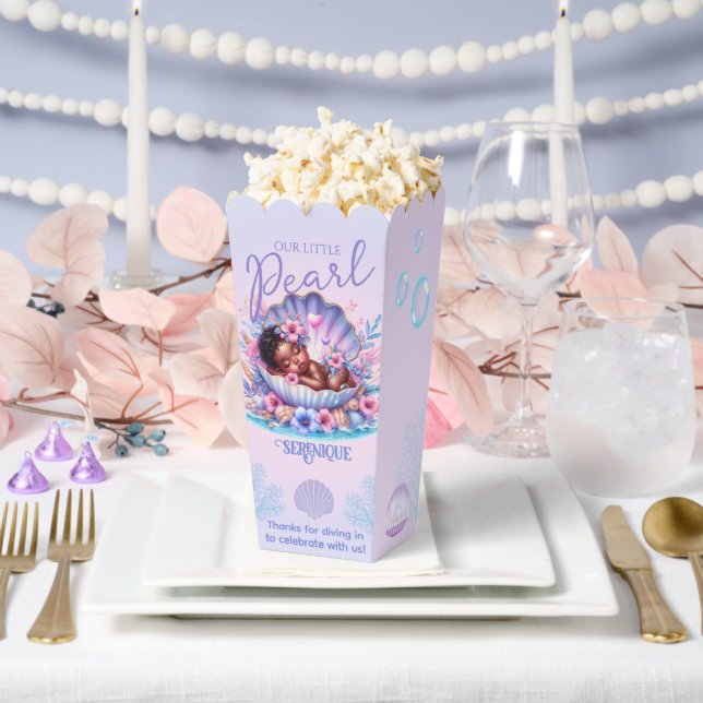 Our little Pearl Seashell Pastel Baby Shower Favour Box (Wedding)