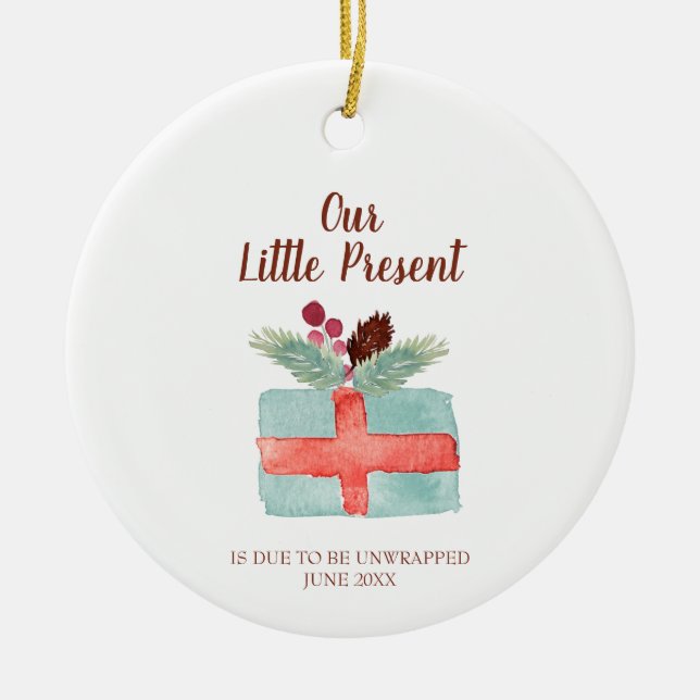 Our Little Present Ornament (Front)