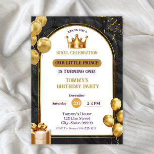 Our Little Princes Birthday Invitation