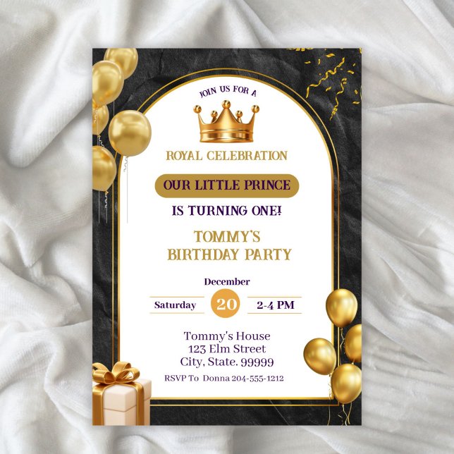 Our Little Princes Birthday Invitation (Creator Uploaded)